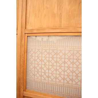 組子ガラスの白木帯戸 4枚1組　GD1059 