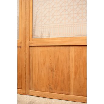 組子ガラスの白木帯戸 4枚1組　GD1059 