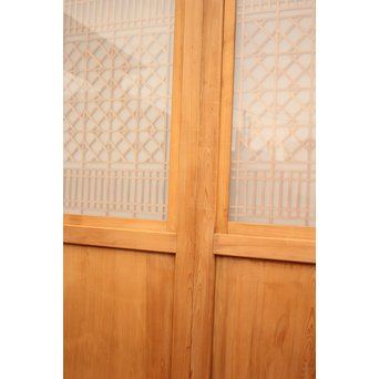 組子ガラスの白木帯戸 4枚1組　GD1059 