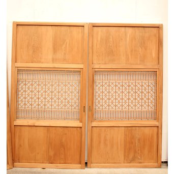 組子ガラスの白木帯戸 4枚1組　GD1059 