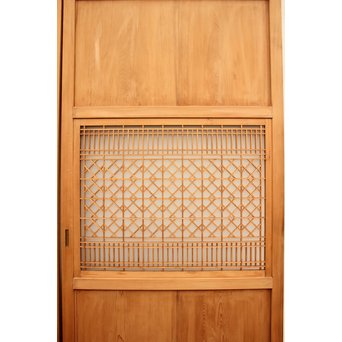 組子ガラスの白木帯戸 4枚1組　GD1059 