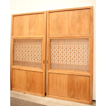 組子ガラスの白木帯戸 4枚1組　GD1059 