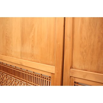 組子ガラスの白木帯戸 4枚1組　GD1059 