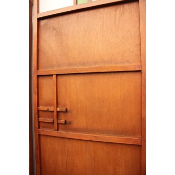 ダイア緑色ガラスの雪隠戸 2枚1組　GD1060 