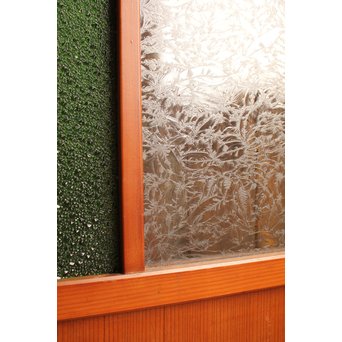 ダイア緑色ガラスの雪隠戸 2枚1組　GD1060 