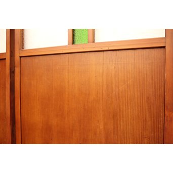 ダイア緑色ガラスの雪隠戸 2枚1組　GD1060 