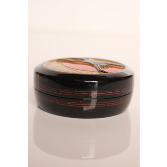 高橋静道 彫漆香合　K538 