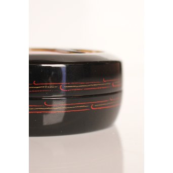 高橋静道 彫漆香合　K538 