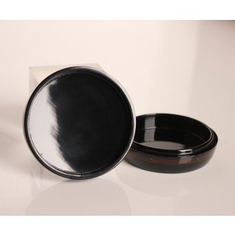 高橋静道 彫漆香合　K538 