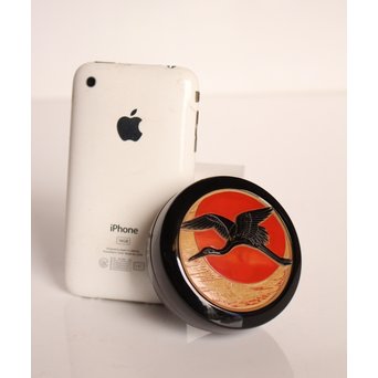 高橋静道 彫漆香合　K538 