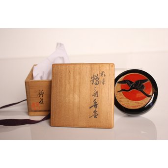 高橋静道 彫漆香合　K538 