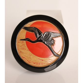 高橋静道 彫漆香合　K538 