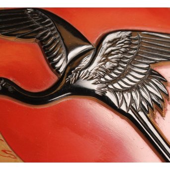 高橋静道 彫漆香合　K538 