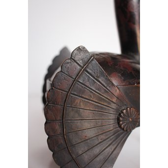 宮田藍堂 竜田川紋烏帽子型香炉　K550 