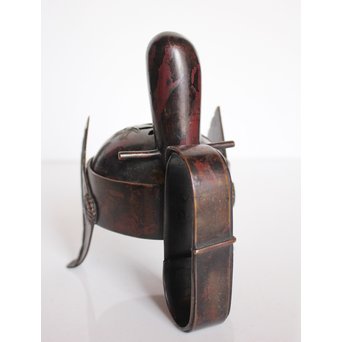 宮田藍堂 竜田川紋烏帽子型香炉　K550 