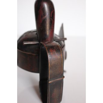 宮田藍堂 竜田川紋烏帽子型香炉　K550 