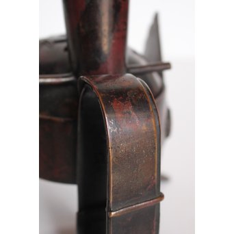 宮田藍堂 竜田川紋烏帽子型香炉　K550 