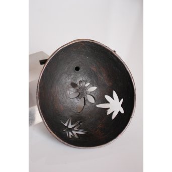 宮田藍堂 竜田川紋烏帽子型香炉　K550 