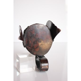 宮田藍堂 竜田川紋烏帽子型香炉　K550 