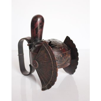 宮田藍堂 竜田川紋烏帽子型香炉　K550 