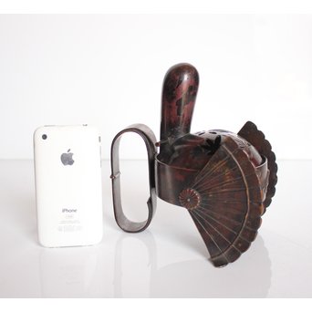 宮田藍堂 竜田川紋烏帽子型香炉　K550 