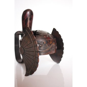 宮田藍堂 竜田川紋烏帽子型香炉　K550 