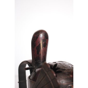 宮田藍堂 竜田川紋烏帽子型香炉　K550 