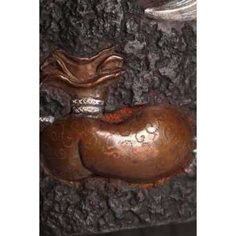 宝尽高盛銀象嵌 鉄瓶　K551 