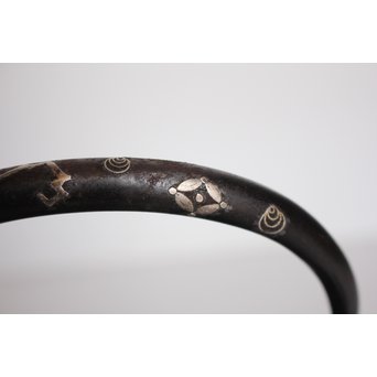 宝尽高盛銀象嵌 鉄瓶　K551 