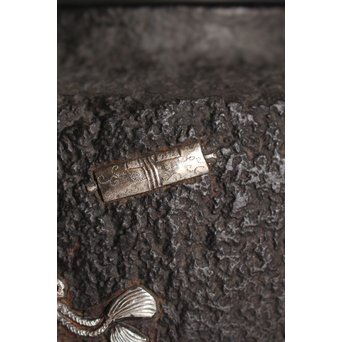 宝尽高盛銀象嵌 鉄瓶　K551 