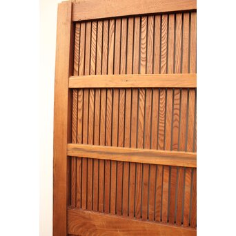 鉄金具総欅格子蔵戸　W552Y 