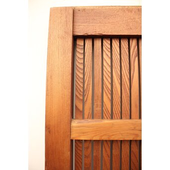 鉄金具総欅格子蔵戸　W552Y 