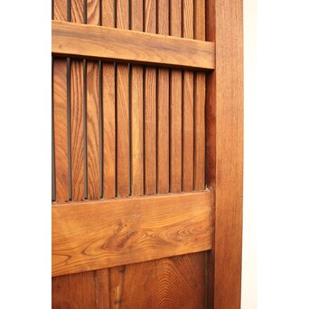 鉄金具総欅格子蔵戸　W552Y 