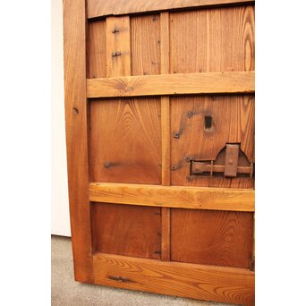 鉄金具総欅格子蔵戸　W552Y 