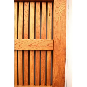 重厚鉄金具総欅格子蔵戸　W553 