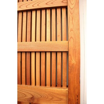 重厚鉄金具総欅格子蔵戸　W553 