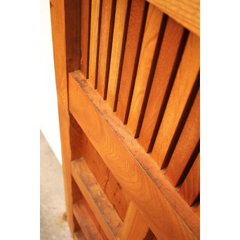 重厚鉄金具総欅格子蔵戸　W553 