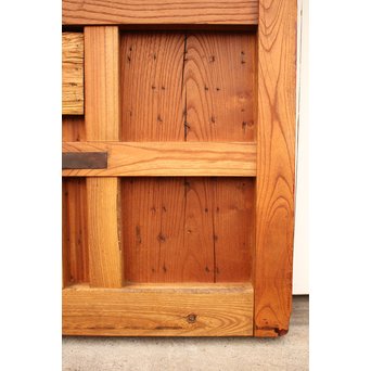 重厚鉄金具総欅格子蔵戸　W553 