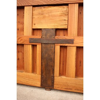 重厚鉄金具総欅格子蔵戸　W553 