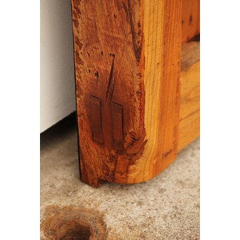 重厚鉄金具総欅格子蔵戸　W553 