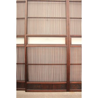 七宝繋ガラス 細身格子戸 4枚1組　L885 