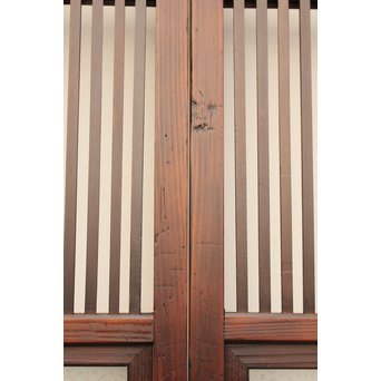 七宝繋ガラス 細身格子戸 4枚1組　L885 