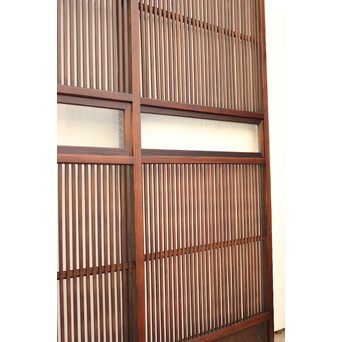 七宝繋ガラス 細身格子戸 4枚1組　L885 