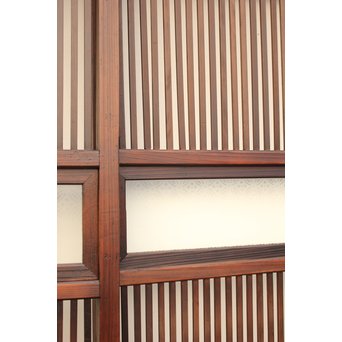 七宝繋ガラス 細身格子戸 4枚1組　L885 