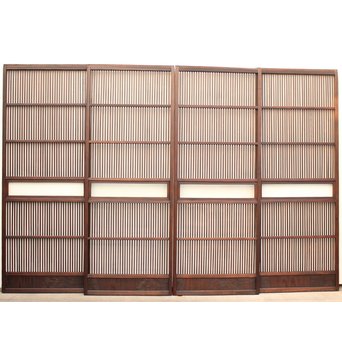 七宝繋ガラス 細身格子戸 4枚1組　L885 