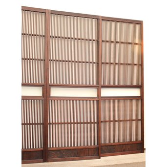 七宝繋ガラス 細身格子戸 4枚1組　L885 