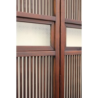 七宝繋ガラス 細身格子戸 4枚1組　L885 