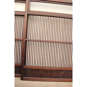 七宝繋ガラス 細身格子戸 4枚1組　L885 