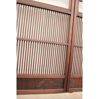 七宝繋ガラス 細身格子戸 4枚1組　L885 