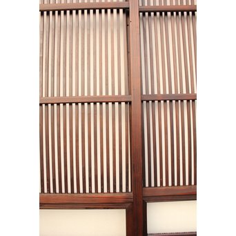 七宝繋ガラス 細身格子戸 4枚1組　L885 